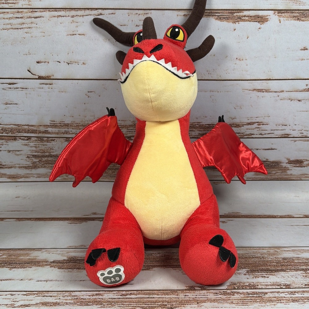 Build-A-Bear How To Train Your Dragon Hookfang Red Plush 16" Monstrous Nightmare